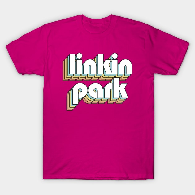Linkin Park - Retro Rainbow Typography Faded Style